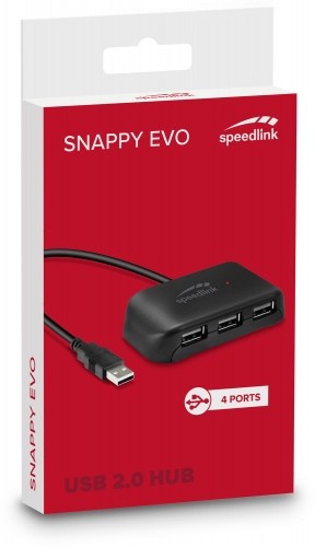 Speedlink USB hubs Snappy Evo USB 2.0 4-portu (SL-140004) image 3