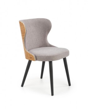 Halmar K452 chair color: grey / natural oak