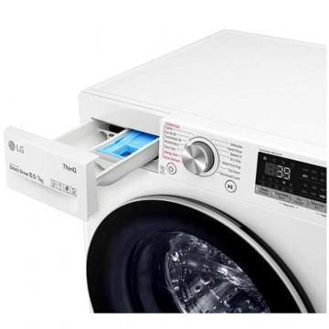 LG Washing Machine With Dryer F4DV710S1E Energy efficiency class A, Front loading, Washing capacity 10.5 kg, 1400 RPM, Depth 56 cm, Width 60 cm, Display, LED, Drying system, Drying capacity 7 kg, Steam function, Direct drive, Wi-Fi, White