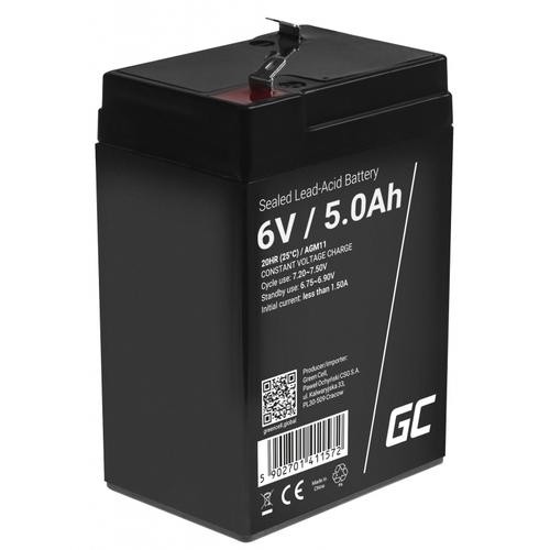 Green Cell Battery AGM GC 6V 5Ah image 1