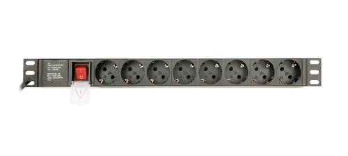 Gembird Power strip, rack, 8 sockets, 3M Schuko type image 1