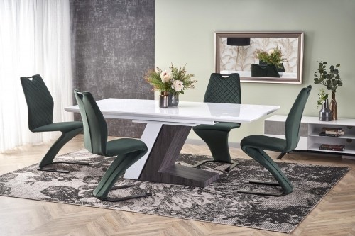 Halmar MORTIS extension table, color: white / dark grey image 1