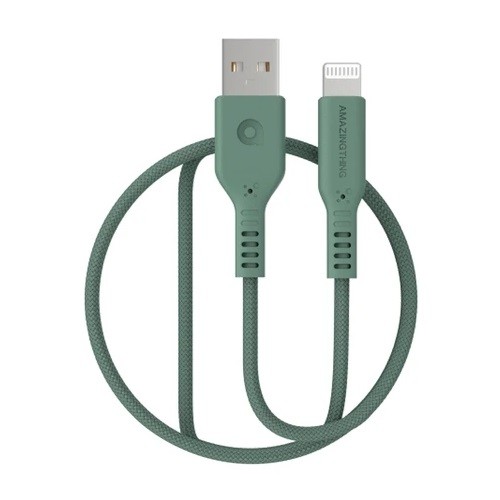 Amazingthing Кабель USB A - Lightning (зеленый, 1.1м) Speed Pro Zeus image 1