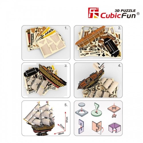 CubicFun 3D puzle kuģis HMS Victory image 5