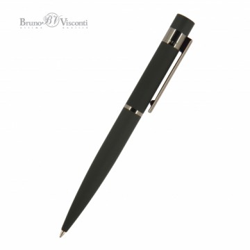 Bruno Visconti Lodīšu pildspalva HobbyTime Verona, melns korpuss, pagriežama, 1mm, zila