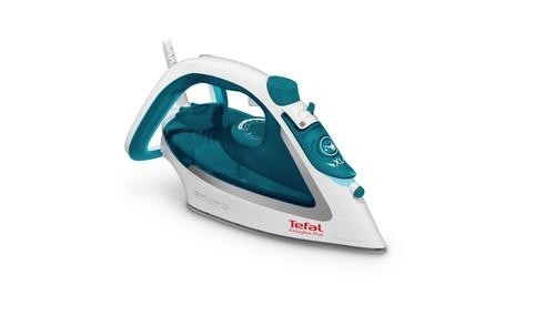 Tefal EasyGliss Plus FV5718 iron Dry &amp; Steam iron Durilium soleplate 2400 W Turquoise, White image 1