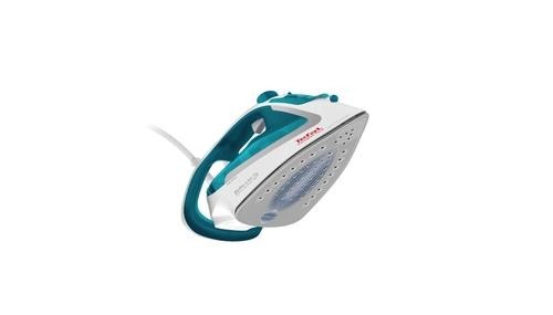 Tefal EasyGliss Plus FV5718 iron Dry &amp; Steam iron Durilium soleplate 2400 W Turquoise, White image 2
