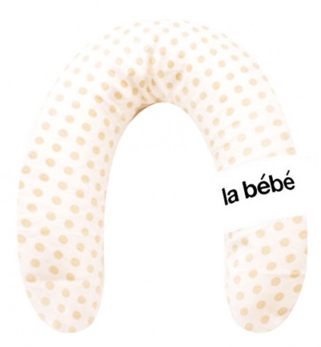 La Bebe™ Rich Cotton Nursing Maternity Pillow Art.73385 Dots Подковка для сна / кормления малыша 30x104cm image 1