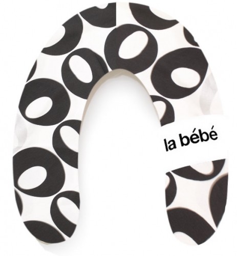 La Bebe™ Rich Maternity Pillow Art.85499 Black/Silver pakaviņš mazuļa barošana, gulēšanai, pakaviņš grūtniecēm 30x104 cm image 1