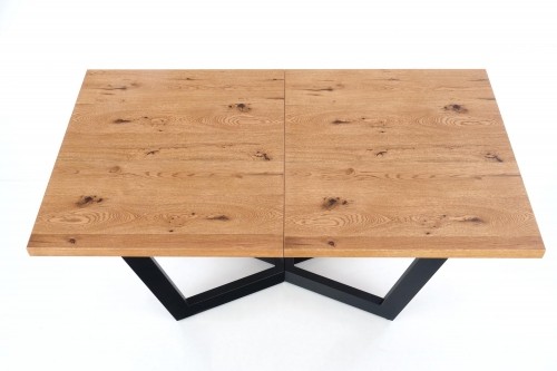 Halmar MASSIVE extension table, color: light oak / black image 3