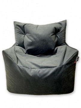 Qubo™ CHILLINN Graphite VELVET FIT sēžammaiss (pufs)
