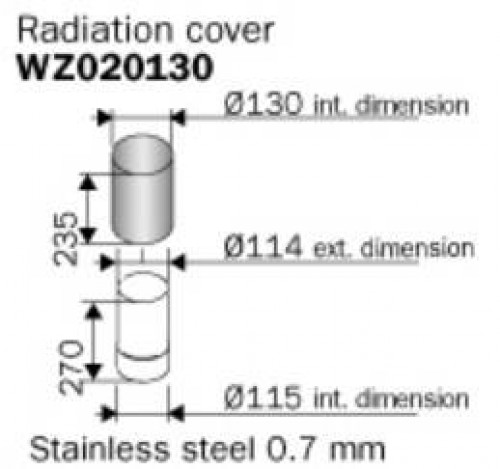 HARVIA WZ020130 radiators, nerūsējošais tērauds image 1