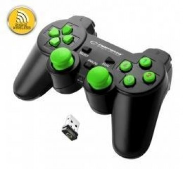 Esperanza EGG108G Gaming Controller Black, Green USB 2.0 Gamepad Analogue / Digital PC, Playstation 3