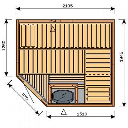 HARVIA Variant Formula S2220L sauna image 1