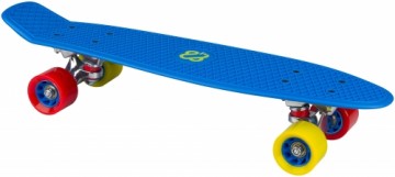Plastic skateboard NIJDAM SAILOR STROLL N30BA03 Blue/Yellow/Red