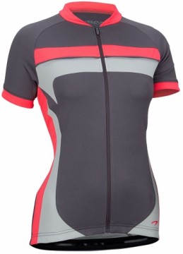 Women's shirt for cycling AVENTO 81BQ ANR 36 Anthracite / Pink / Grey