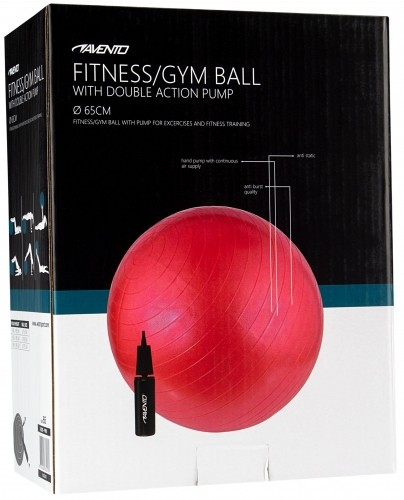 Gym Ball AVENTO 42OD 65cm +pomp Pink image 2