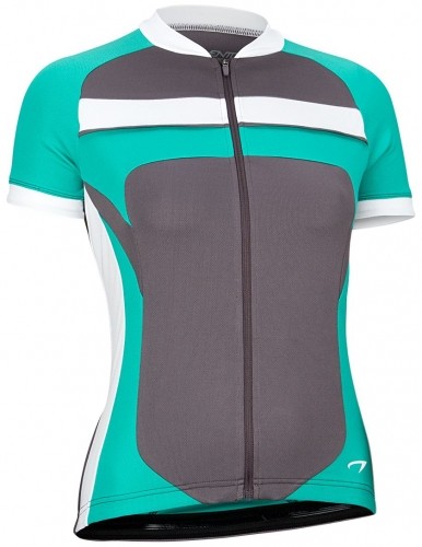 Women's shirt for cycling AVENTO 81BQ AWT 40 Anthracite/White/Turquoise image 1