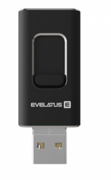 Evelatus  USB Flash 4in1 32GB EFD03 (USB,Micro,Type C and iPhone) Black
