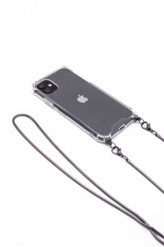 Evelatus Apple iPhone 11 Pro Silicone TPU Transparent with Necklace Strap Pro Space Gray