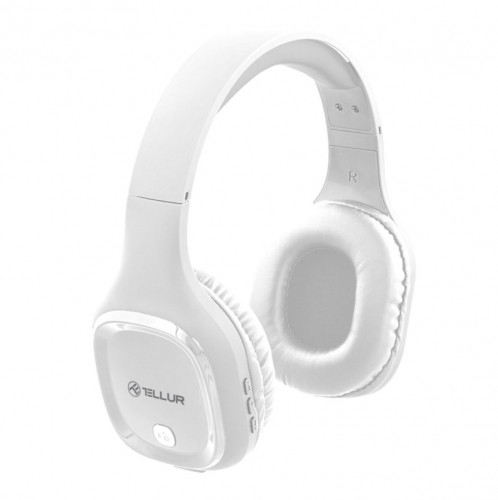 Tellur Bluetooth Over-Ear Headphones Pulse white image 1