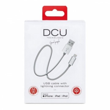 Dcu Tecnologic USB lādētāja kabelis Lightning  iPhone DCU Sudrabains 1 m