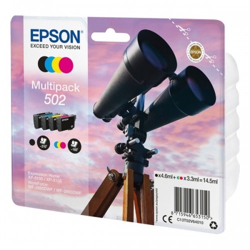 Картридж с оригинальными чернилами (4 штуки) Epson 502 Multipack 14,5 ml image 2