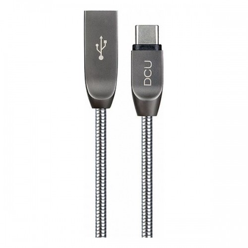 Dcu Tecnologic USB A uz USB C Kabelis DCU Sudrabs image 1