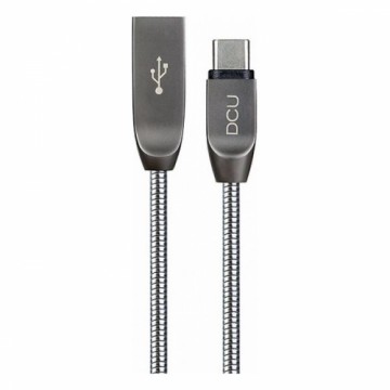 Dcu Tecnologic USB A uz USB C Kabelis DCU Sudrabs
