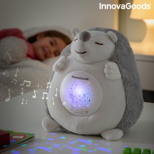 Mīkstā Rotaļlieta Ezis ar Baltu Degunu un Nakts Gaismas Projektoru Spikey InnovaGoods image 1