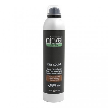 Спрей для закрашивания седых волос Green Dry Color Nirvel Темно-каштановый (300 ml)