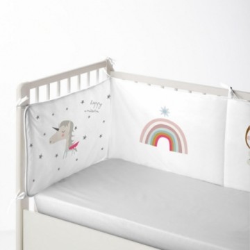 Mazuļa gultas aizsargs Haciendo el Indio Unicorn Pink (60 x 60 x 60 + 40 cm)
