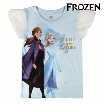 Krekls ar Īsām Piedurknēm Bērniem Frozen Gaiši zils