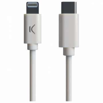 USB-C uz Lightning Kabelis KSIX MFI (1 m) Balts