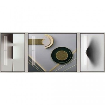 Glezna DKD Home Decor Alumīnijs Abstrakts Koks MDF (3 pcs) (240 x 3 x 80 cm)