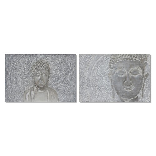 Glezna DKD Home Decor Ciedra Canvas Buda (2 pcs) (120 x 2.8 x 80 cm) image 1