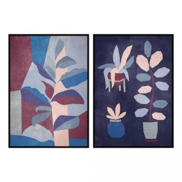 Картина DKD Home Decor Цветы (2 pcs) (83 x 4.5 x 123 cm)