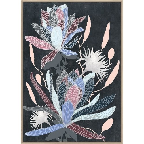 Glezna DKD Home Decor Цветы (2 pcs) (53 x 4.3 x 73 cm) image 2