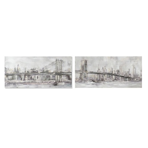 Glezna DKD Home Decor Canvas New York (2 pcs) (150 x 3.8 x 70 cm) image 1