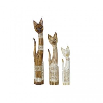 Dekoratīvās figūriņas DKD Home Decor Kaķu (3 pcs) (14 x 7,5 x 80 cm) (12 x 6,5 x 60 cm) (16 x 7.5 x 100 cm)