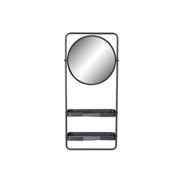 Vannasistabas Plaukti DKD Home Decor Melns Metāls spogulis (55 x 20 x 120 cm)