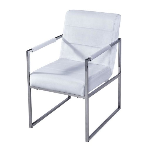 Krēsls DKD Home Decor Balts Poliesters Tērauds (75 x 57 x 92 cm) image 1