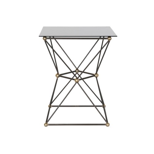 Вспомогательный стол DKD Home Decor Металл Стеклянный (45 x 45 x 55.5 cm) image 1