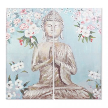 Glezna DKD Home Decor Canvas Buda (70 x 3 x 140 cm) (2 pcs)