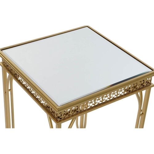 Вспомогательный стол DKD Home Decor Металл Зеркало (2 pcs) (40 x 40 x 56 cm) (35 x 35 x 51 cm) image 2