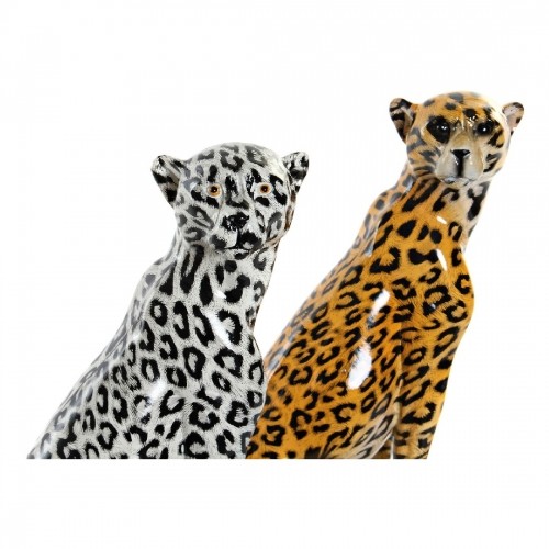 Dekoratīvās figūriņas DKD Home Decor Sveķi Leoparda (2 pcs) (16 x 16 x 32 cm) image 3