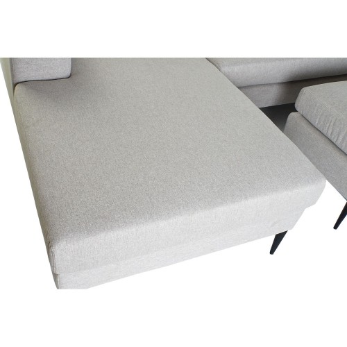 Dīvāns ‘Chaise Longue’ DKD Home Decor Pelēks Poliesters Metāls (240 x 160 x 88 cm) image 2
