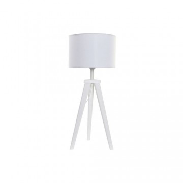 Настольная лампа DKD Home Decor Белый полиэстер Деревянный 220 V 50 W