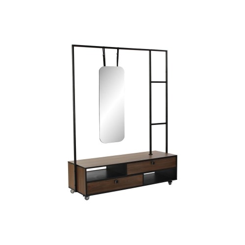 Vestibila galds ar 2 atvilktnēm DKD Home Decor Metāls Mango koks spogulis (135 x 47 x 175 cm) image 1