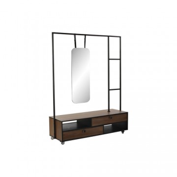Мебель для прихожей с 2 ящиками DKD Home Decor Металл Древесина манго Зеркало (135 x 47 x 175 cm)